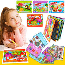 Água mágica desenho livro doodle livros cedo brinquedo educativo água pintura páginas reutilizáveis livro para colorir montessori brinquedos presente 2024 - compre barato