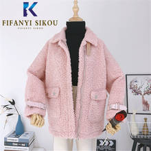 2020 Winter Fur Coat Women Fashion Loose Faux Lamb Wool Fur Jacket Thick Warm Teddy Coat Female Pocket Lapel Lambswool Jackets 2024 - buy cheap