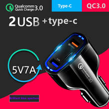 Qc3.0 usb vehicle fast charging type-C fast charging PD vehicle charging 2usb1 type-c12-32v intelligent vehicle charger 2024 - buy cheap