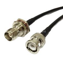 Nuevo TNC hembra mamparo interruptor BNC macho enchufe RF cable coaxial RG58 50CM 20 "adaptador mayorista envío rápido 2024 - compra barato