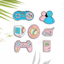 Various styles of game consoles vintage computer display game controllers Enamel brooch Star pattern full of childlike badges 2024 - buy cheap