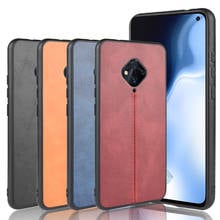 Vivo X50 Lite Case 6.38 inch Lightweight Calfskin PU Leather lines Soft Edge Phone Case for Vivo X50 Lite Back Cover 2024 - buy cheap