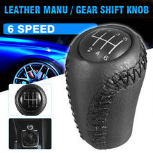 6 Speed Transmission Gear Shift Knob Hand Leather Shifter Lever Knob Adapter Fit for Mazda 3 5 6 / CX-7 MX-5 2024 - buy cheap