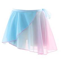 Professional Adult Ballet Dance Tutu Skirt Gradient Chiffon Lace-up Wrap Skirt Dance Training Gymnastics Performance Asymmetric 2024 - buy cheap