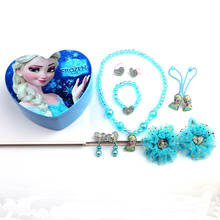 2021Disney  Frozen Elsa Children Necklace+Bracelet Accessories Girl Birthday Gift Cosmetic 2024 - buy cheap