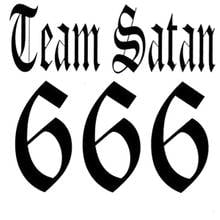 Dawasaru Team Satan 666 All Weather Car Sticker Waterproof Decal Laptop Truck Suitcase Motorcycle Auto Accessories PVC,10cm*9cm 2024 - buy cheap