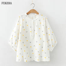 9 Colors Summer Floral Printed Blouses Women Shirts Half Batwing Sleeve Loose Pullover Lady Tops Loose Female Clothes 2021 News 2024 - buy cheap