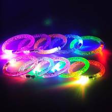 1Pc Acrylic Bubble LED Flashing Bracelet Bangle Luminous Wristband Party Favors Festive Party Supplies 2024 - buy cheap