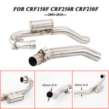 For CRF150F CRF230F CRF250R 2003-2016 Link Pipe Slip-on Motorcycle Catalizador Eliminator Exhaust Escape 2024 - buy cheap