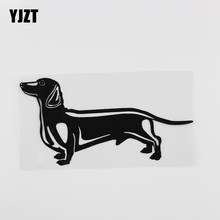 YJZT-pegatina de vinilo para coche, vinilo para perro salchicha, animales domésticos, color negro/plata 8A-0028, 18,5 cm x 9,4 cm 2024 - compra barato