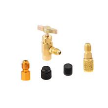 Yetaha R-1234yf Can Tap Kits Brass Air-conditioning Adapters 1/2" Female x 1/4" Male ACME Valve Core A/C System Seal Caps 2024 - buy cheap