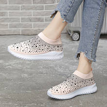 2020 New Spring Women Mesh Sports Shoes Outdoor Casual Walking Shoe Breathable Comfortable Vulcanized Slip On Flat Shoes 2024 - buy cheap