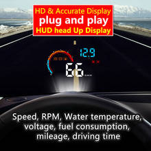 New OBD2 GPS Head Up Display Speed RPM Fuel Level Automobile Digital with Buzz Driving Fatigue Windshield Projector GPS Compass 2024 - buy cheap