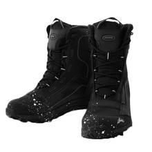 Новые уличные лыжные ботинки, мужские зимние теплые ботинки с флисовой подкладкой для сноуборда, водонепроницаемые Нескользящие лыжные ботинки средней длины, лыжное снаряжение 2024 - купить недорого