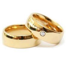 Обручальное кольцо из нержавеющей стали для женщин и мужчин пробы, ширина 6 мм, парное кольцо с фианитом AAA + кольцо Альянса 2024 - купить недорого