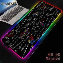 Mrgbest l equação matemática grande rgb gaming mouse pad led luz usb com fio xxl ratos 7 cores deslumbrar almofadas gamer teclado esteira 2024 - compre barato