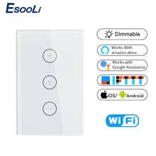 Esooli Smart Life, WiFi, умный диммер, светильник, переключатель, приложение, дистанционное управление, работает с Amazon Alexa и Google Home, IFTTT, умный дом 2024 - купить недорого