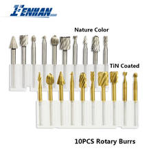 Rotary Burrs Set 10pcs HSS Routing Router Drill Bits for Woodworking Engraving Machine Wood Carving Milling Cutter Rotary Files 2024 - buy cheap