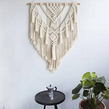 Chic Woven Macrame Handmade Boho Tapestry Wall Hanging Festival Decor Art 2024 - buy cheap