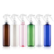 Pote de plástico vazio com pulverizador, transparente, verde, azul, 250ml x 24 garrafa redonda, para limpeza doméstica, para animais de estimação 2024 - compre barato
