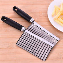 Faca de corte ondulada para batata, faca de aço inoxidável para corte de frutas e vegetais, ferramenta para cozinha, 12 peças 2024 - compre barato