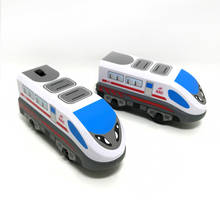 w-10 Free shipping Kids Electric Train Toys Magnetic Slot Diecast Electronic Toy Birthday Gifts For Kids FIT wooden track 2024 - buy cheap