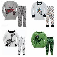 Nova marca meninos pijamas crianças moto pijamas dinossauro pijamas meninas pijamas animal homewear pijamas 2024 - compre barato