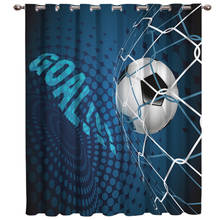 Soccer Curtains Balls Football Design 3D Window Curtains for Living Room Bedroom Kitchen Kids Room Curtains 2024 - buy cheap
