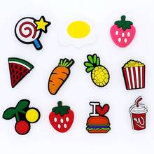 Dijes decorativos para zapatos de frutas para adultos y niños, pulseras de PVC, accesorios para zapatos jibz, 1 unidad 2024 - compra barato