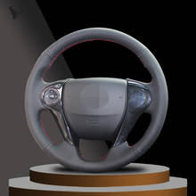 Cubierta de volante de cuero Artificial negro cosido a mano para Honda Accord 9 Odyssey Crosstour 2014-2015 2024 - compra barato