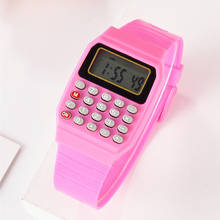 Relojes digitales Led con calculadora para niños, pulsera electrónica con banda de silicona, a la moda, Infantil 2024 - compra barato