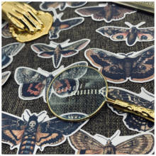 25Pcs/Pack Vintage Moth Sticker DIY Scrapbooking Album Junk Journal Decorative Stickers 2024 - buy cheap