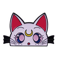 Artemis branco gatinho pino bonito guardião menina mágica japão anime mangá broche 2024 - compre barato