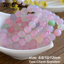 WarBLade-Pulseras de piedra Natural para hombre y mujer, brazaletes elásticos con cuentas de cristal de cuarzo, colores caramelo 2024 - compra barato