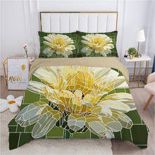 Luxury Bedding set King Queen Euro Duvet cover set pillow case Bed linens Quilt cover 220x240 240x260 flower yellow 2024 - buy cheap