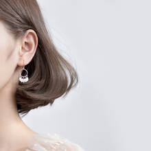 Colusiwei Fashion 925 Sterling Silver Dream Catcher Drop Earrings for Women Simple Round Geometric Sterling Silver Korea Jewelry 2024 - buy cheap