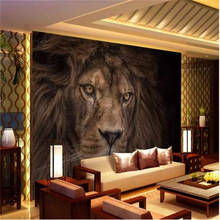 Papel de parede 3d com cobertura para parede, hd, animal selvagem, leão, sala de estar, quarto, decoração de parede, mural, papéis 2024 - compre barato