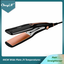 Ckeyin-alisador de cabelo elétrico com 4 engrenagens ajustáveis, placa de ferro plano e cerâmica, 4 configurações 2024 - compre barato