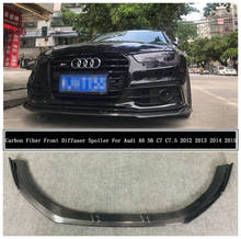 For Audi A6 S6 C7 C7.5 2012 2013 2014 2015 Carbon Fiber Front Bumper Diffuser Lip Spoiler High Quality Car Accessories 2024 - buy cheap