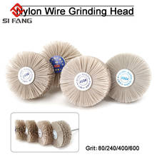 80MM Abrasive Nylon Wheel Brush Polishing Grinding Head Rotary Tool for Wood Working Metal Stone Polishing 80-600Grit 2024 - buy cheap