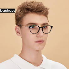 bauhaus Fashion Rectangular Acetate Men Women Black Eyeglasses Frame Optical Frame Eyewear Glasses 2024 - buy cheap