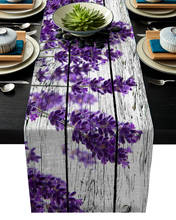 Purple Lavender Wood Vintage Purple Table Runner Modern Linen Cotton Table Cloth Decoration For Home Wedding Christmas Party 2024 - buy cheap