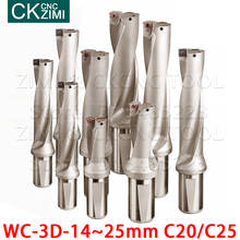 Taladro en U de profundidad 3D, herramienta de torno CNC para inserto giratorio WCMX WCMT, C20, C25, C40, 14-45mm 2024 - compra barato