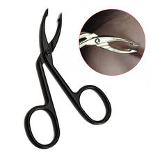 1PC Stainless Steel Elbow Eyebrow Pliers Clip Scissors Tweezers Straight Pointed Professional Eyebrow Plucking Makeup Tool 2024 - buy cheap
