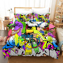 Graffiti Luxury Bedding Sets 3d Cartoon Anime Kawaii Bedding Quilt Cover Bedclothes Boys Kids Bed Parure De Lit Cama NO Bedsheet 2024 - buy cheap