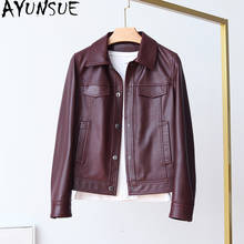 AYUNSUE Spring Natural Sheepskin Coat Female 100% Genuine Leather Jacket Women Short Coats and Jackets 2021 Veste Cuir Femme 2024 - buy cheap