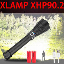 300000LM XHP90.2 самый мощный светодиодный фонарик usb Zoom тактический Водонепроницаемый фонарь 18650 26650 перезаряжаемый аккумулятор ручной светильник 2024 - купить недорого