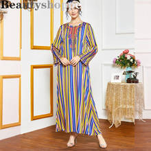 Stripe Floral Abaya Turkish Kimono Dubai Muslim Dress Abayas For Women Kaftan Caftan Marocain Prayer Islamic Clothing Robe Femme 2024 - buy cheap