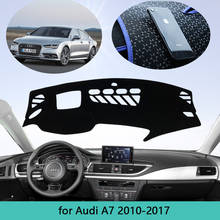 Car Dashboard Carpet Cover For Audi A7 2010~2017 4G8 Dash Mat Cape Anti-dirty Sun Shade Dashmat Automotive interior Rug 2011 2024 - buy cheap