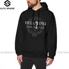 Hellsing-Sudadera con capucha de Hellsing para hombre, ropa informal de algodón, larga, gris, otoño 2024 - compra barato